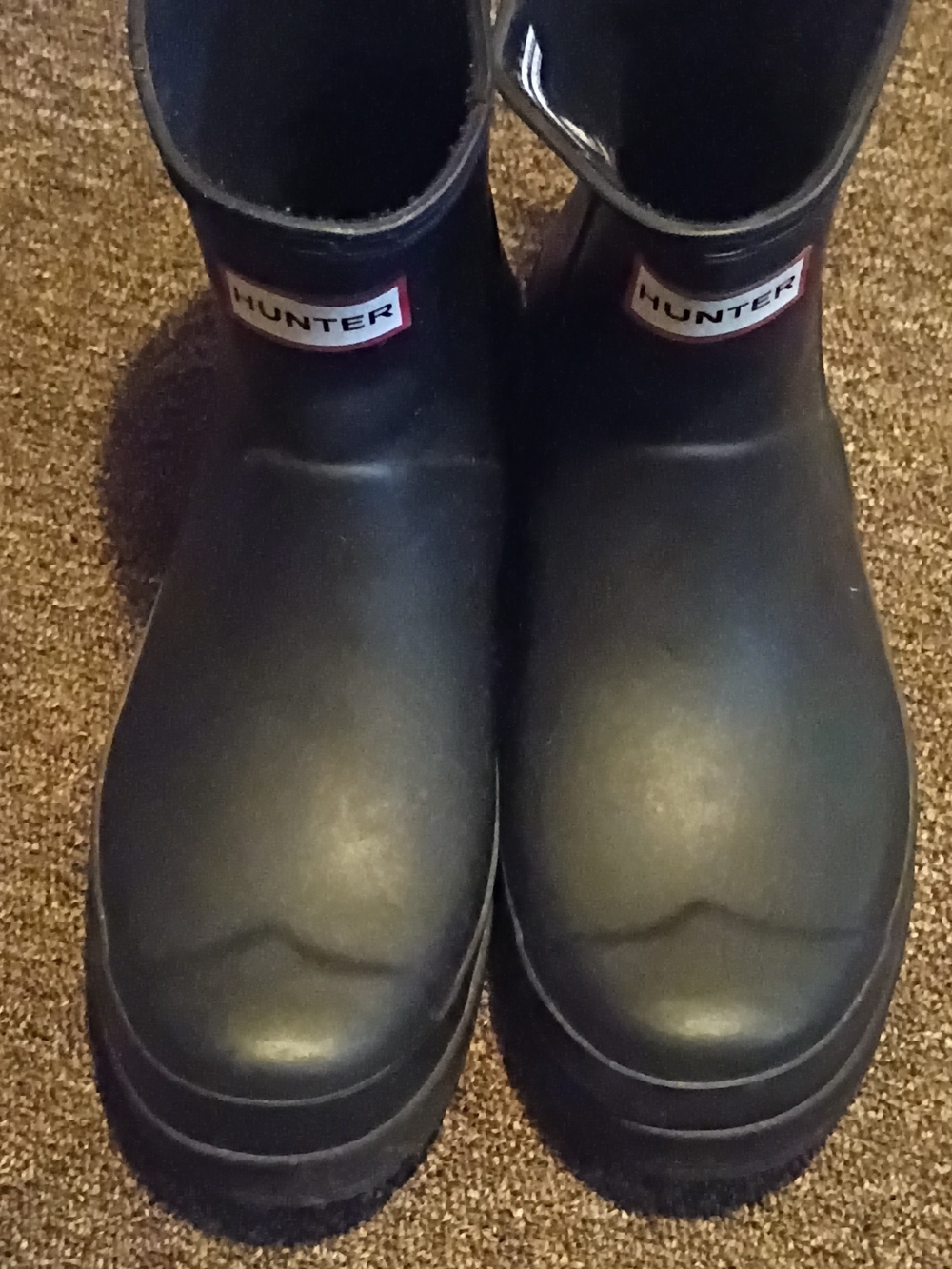 Hunter Women's Play Short Rain Boots Black Waterproof Size 9 WFS2020RMA